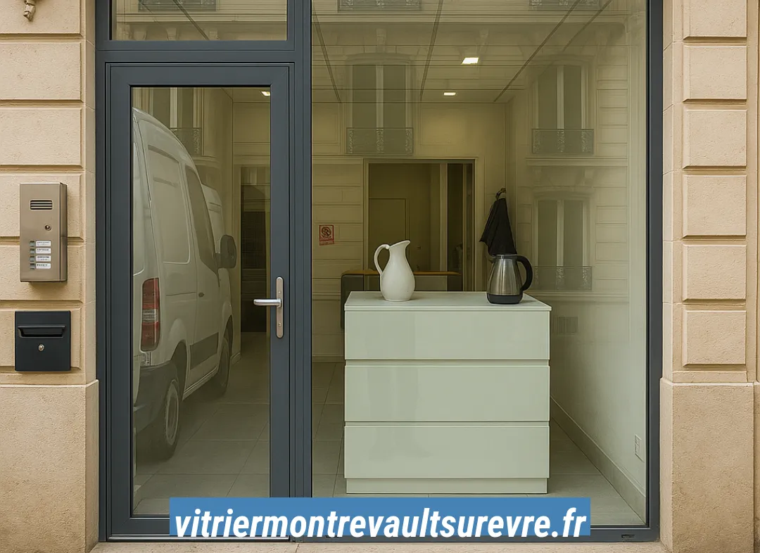 Façade vitrine de magasin en aluminium sur mesure à Montrevault-sur-Èvre